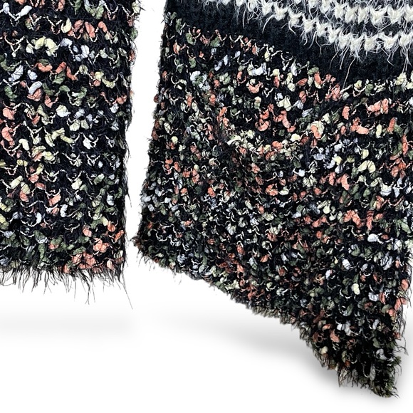 Anthropologie La Fee Verte Boho Eyelash Open Cardigan Shawl Sweater - Picture 8 of 13